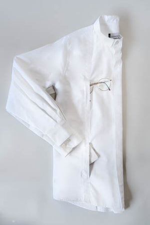 Men’s Button Front with 5 Pockets | White