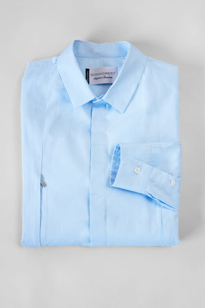 Men’s Button Front with 5 Pockets | Light Blue